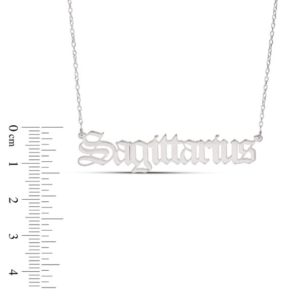 Personalised Sterling Silver Old English Name Necklace