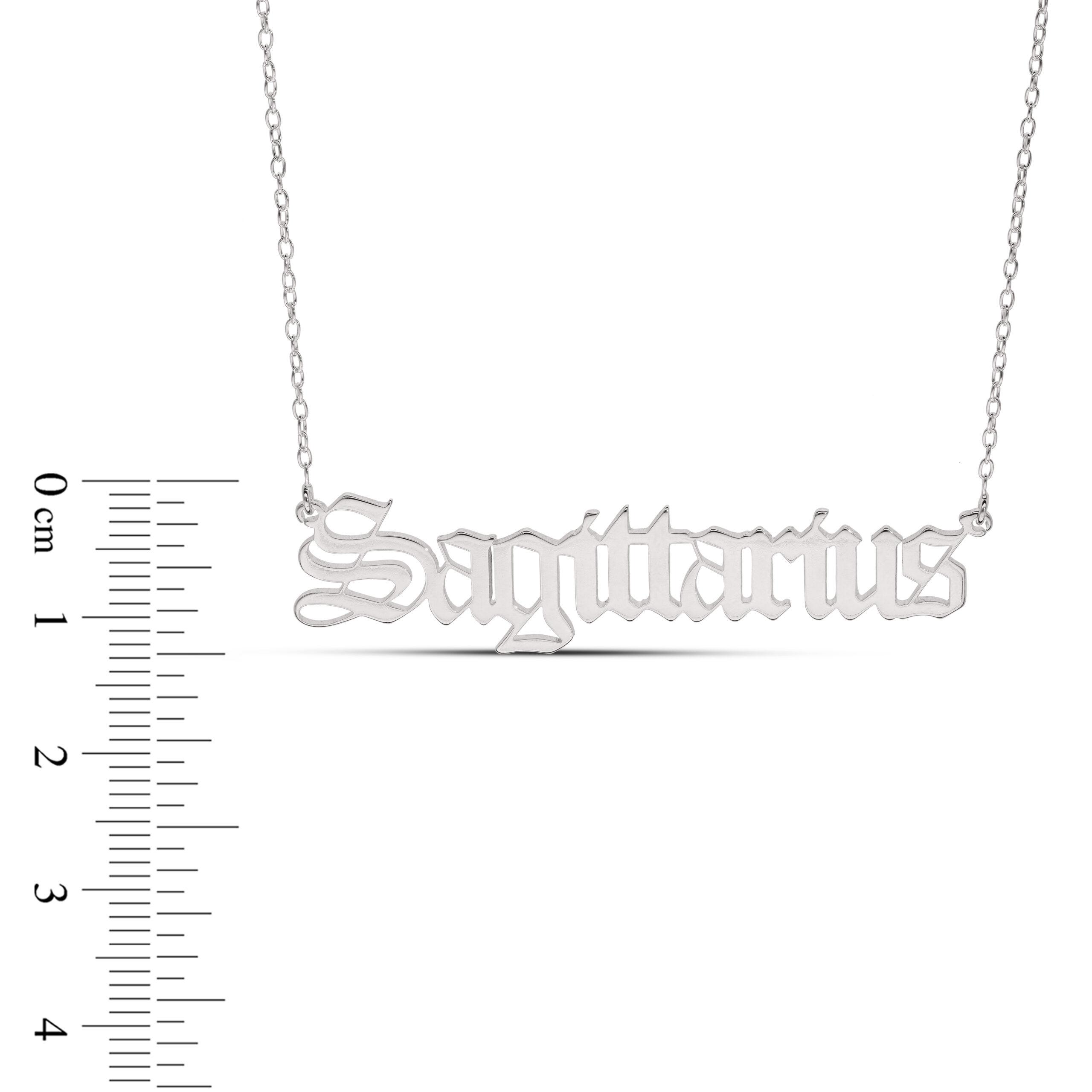Personalised Sterling Silver Old English Name Necklace - Image 2