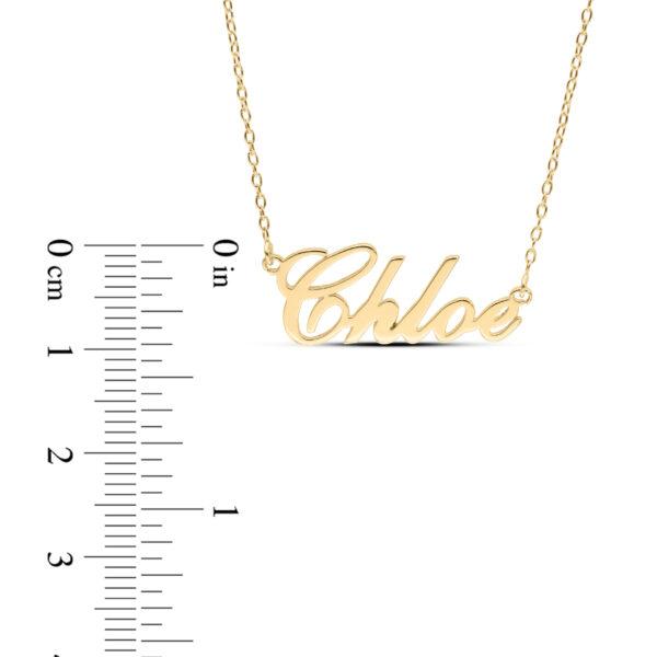 Personalised Sterling Silver Yellow Gold Plated Name Necklace - Image 2