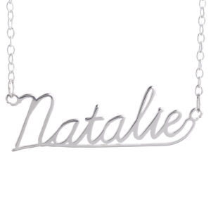 Personalised Sterling Silver Name Necklace with underline