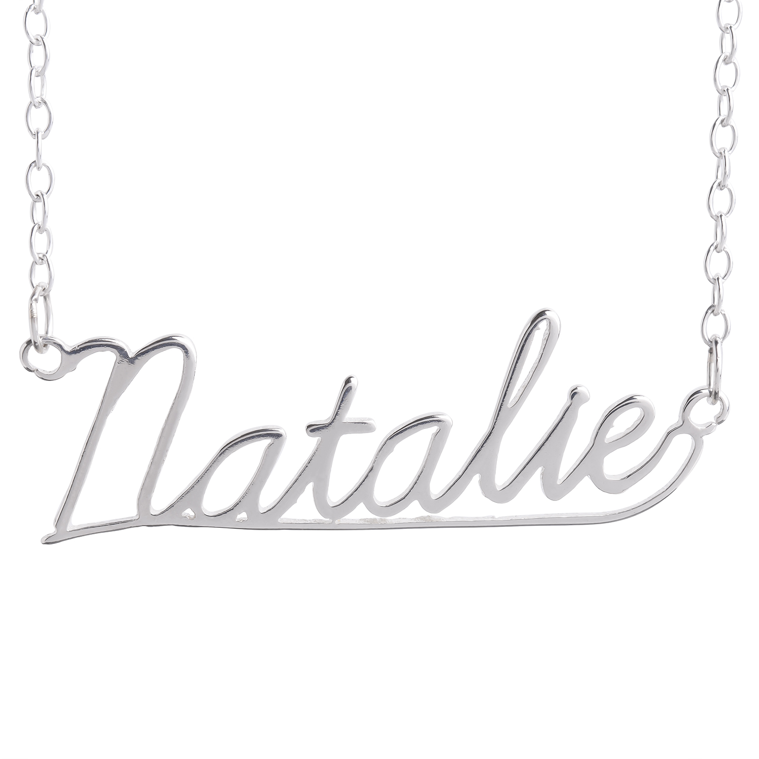 Personalised Sterling Silver Name Necklace with underline