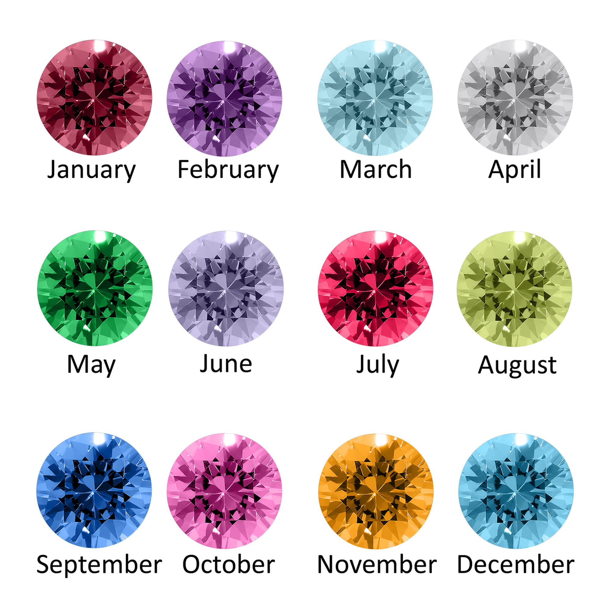 Sterling Silver Name Necklace with Birthstone Heart Charm - Image 4