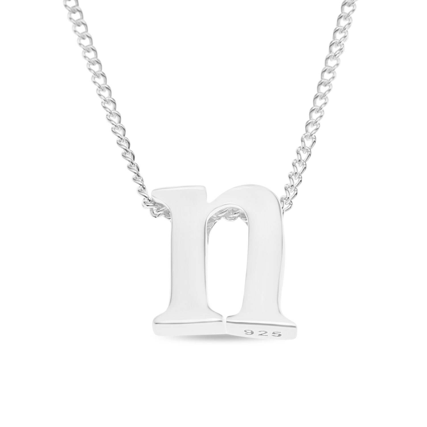 Sterling Silver Lower Case Initial Necklace - Image 2