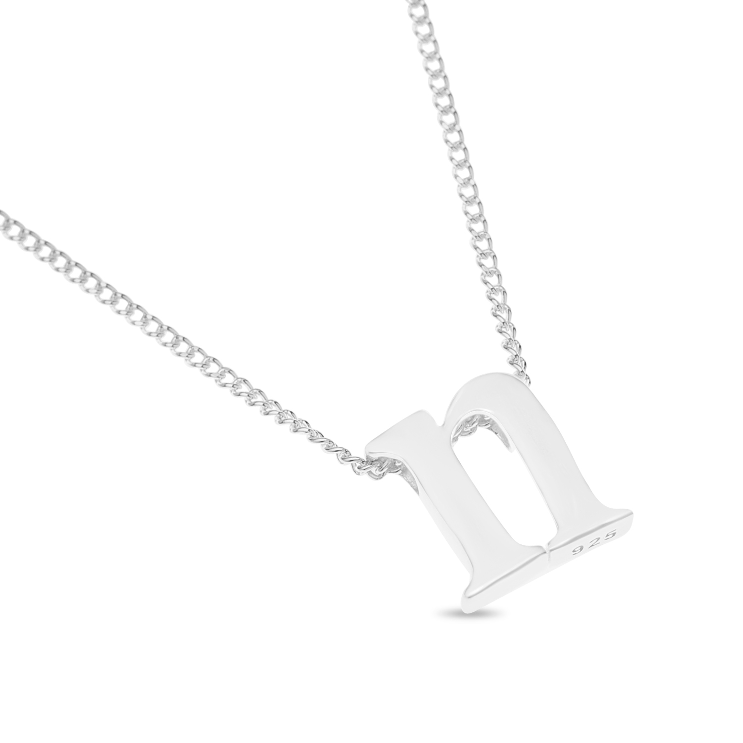 Sterling Silver Lower Case Initial Necklace - Image 3