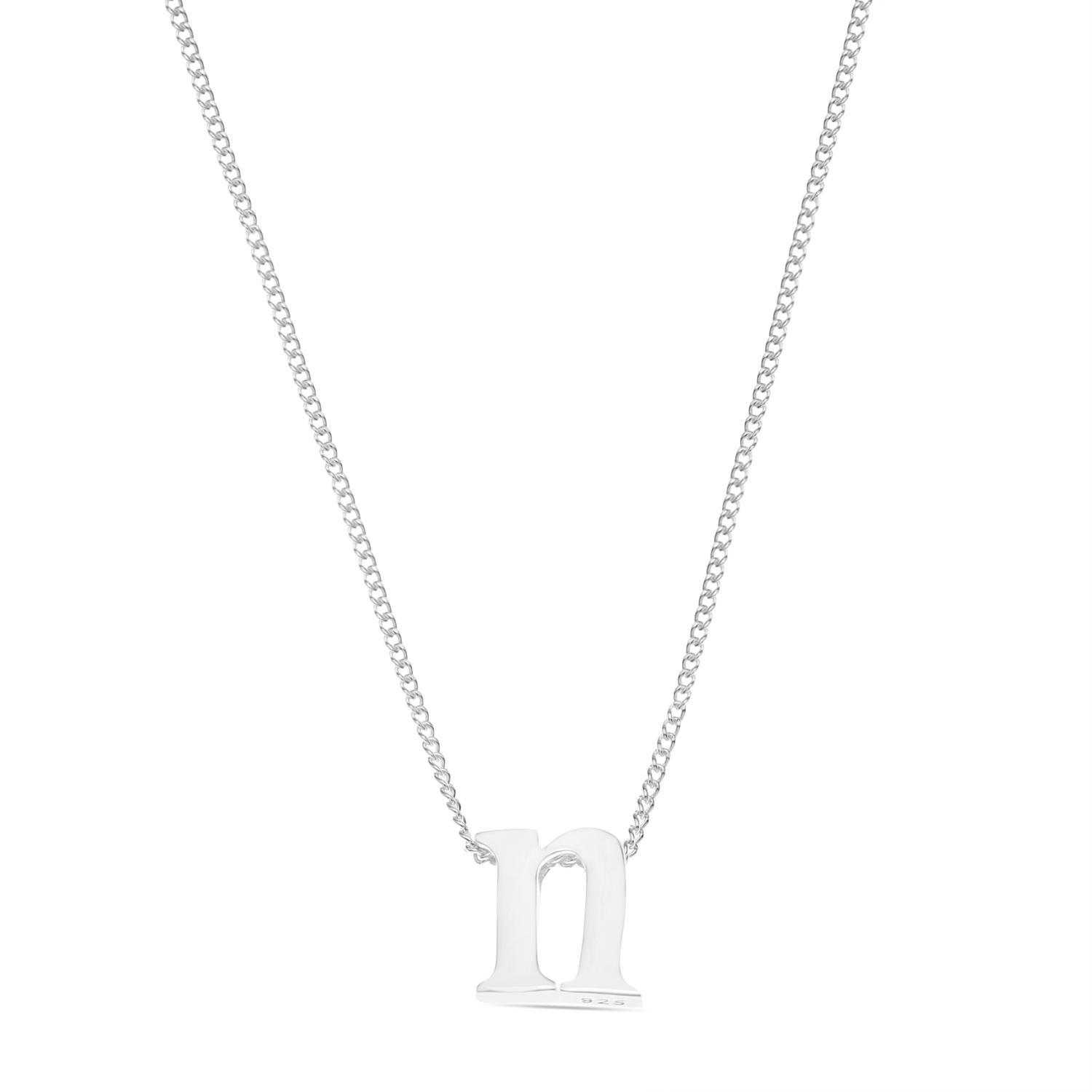Sterling Silver Lower Case Initial Necklace - Image 4