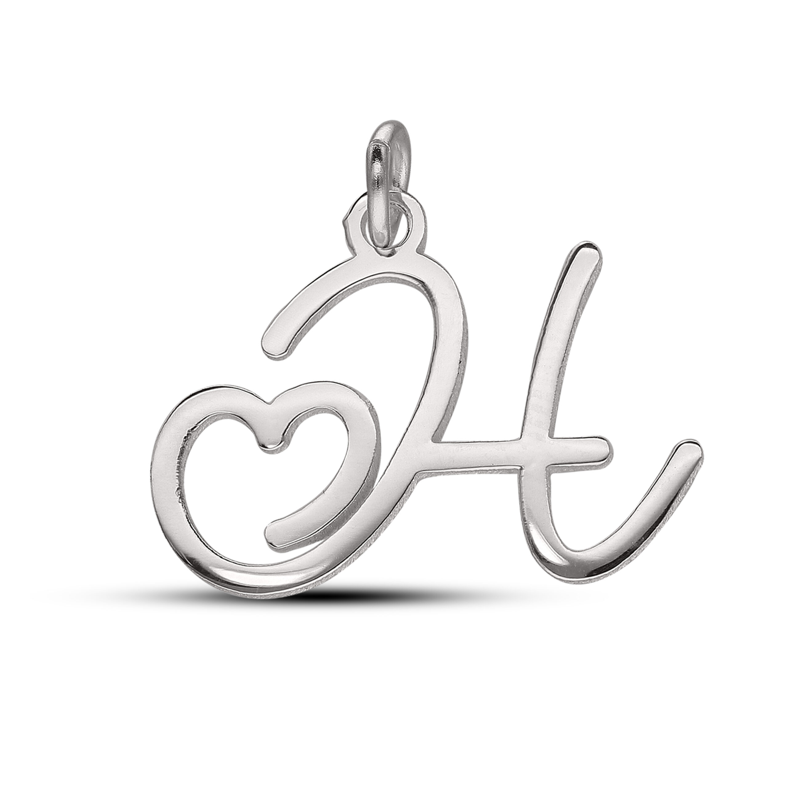 Personalised Sterling Silver Initial Heart Necklace - Image 5