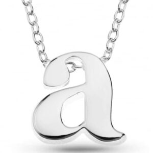 Sterling Silver Lower Case Initial Necklace