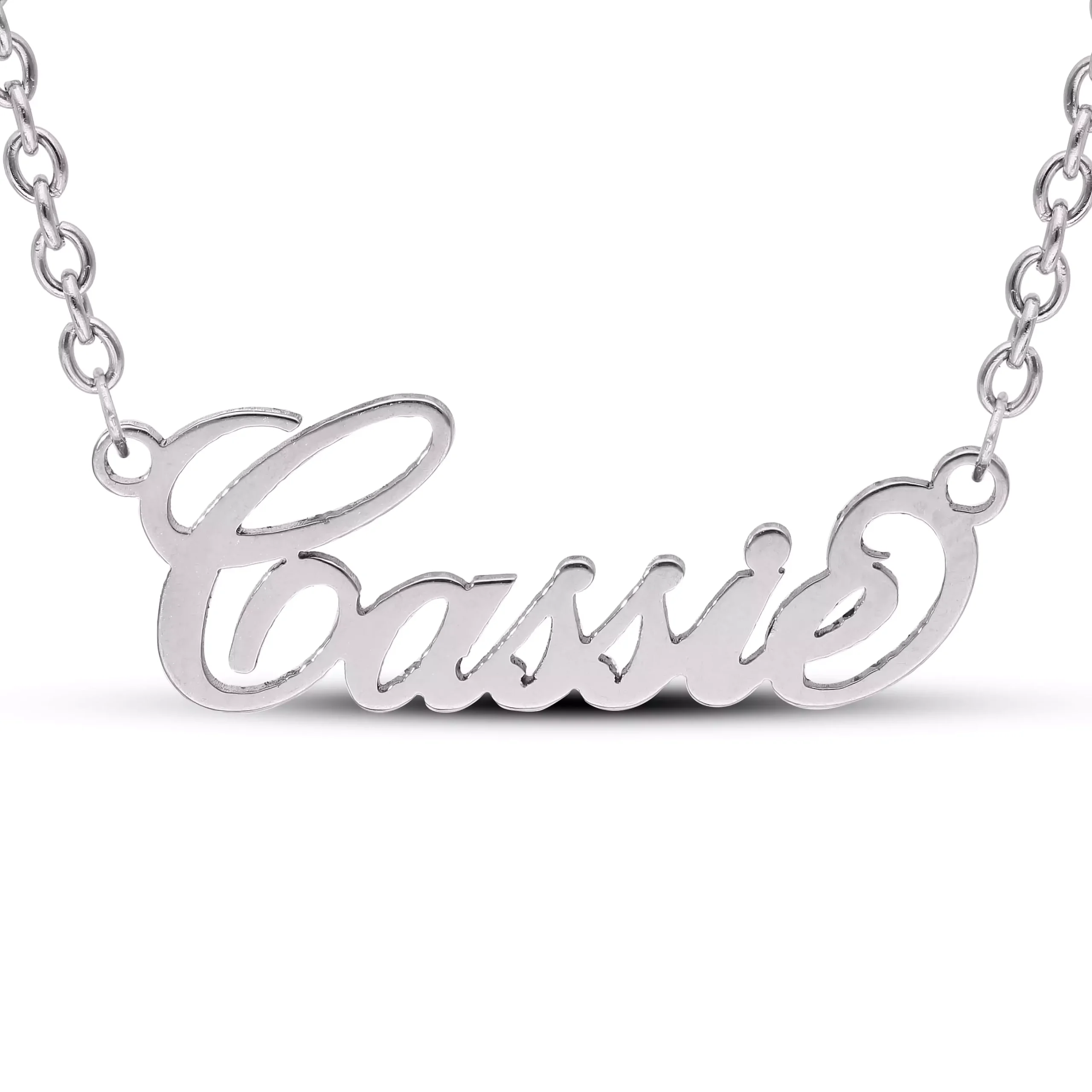 Personalised Stainless Steel Hypoallergic Carrie Style Name Necklace - Image 3