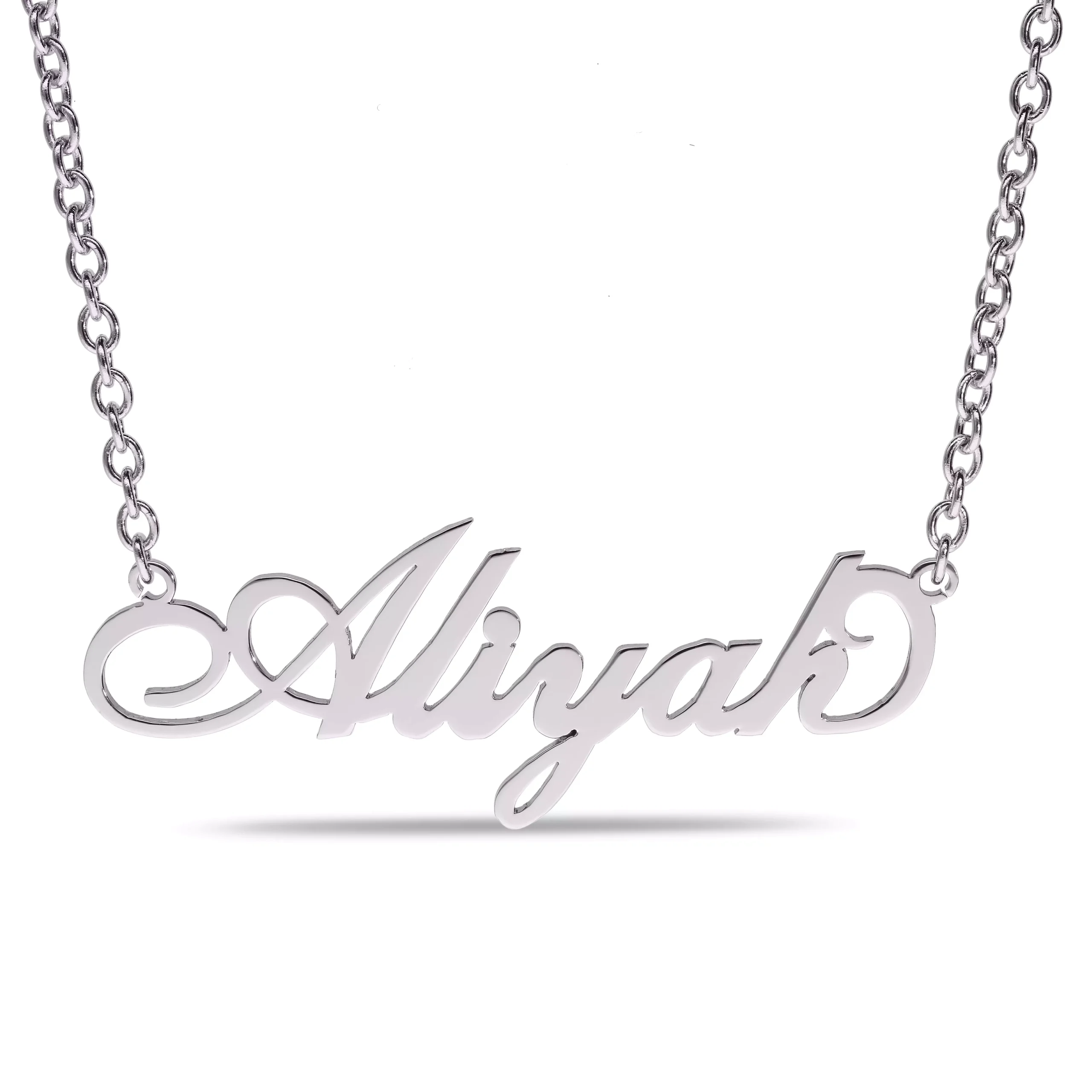 Personalised Stainless Steel Hypoallergic Carrie Style Name Necklace - Image 4