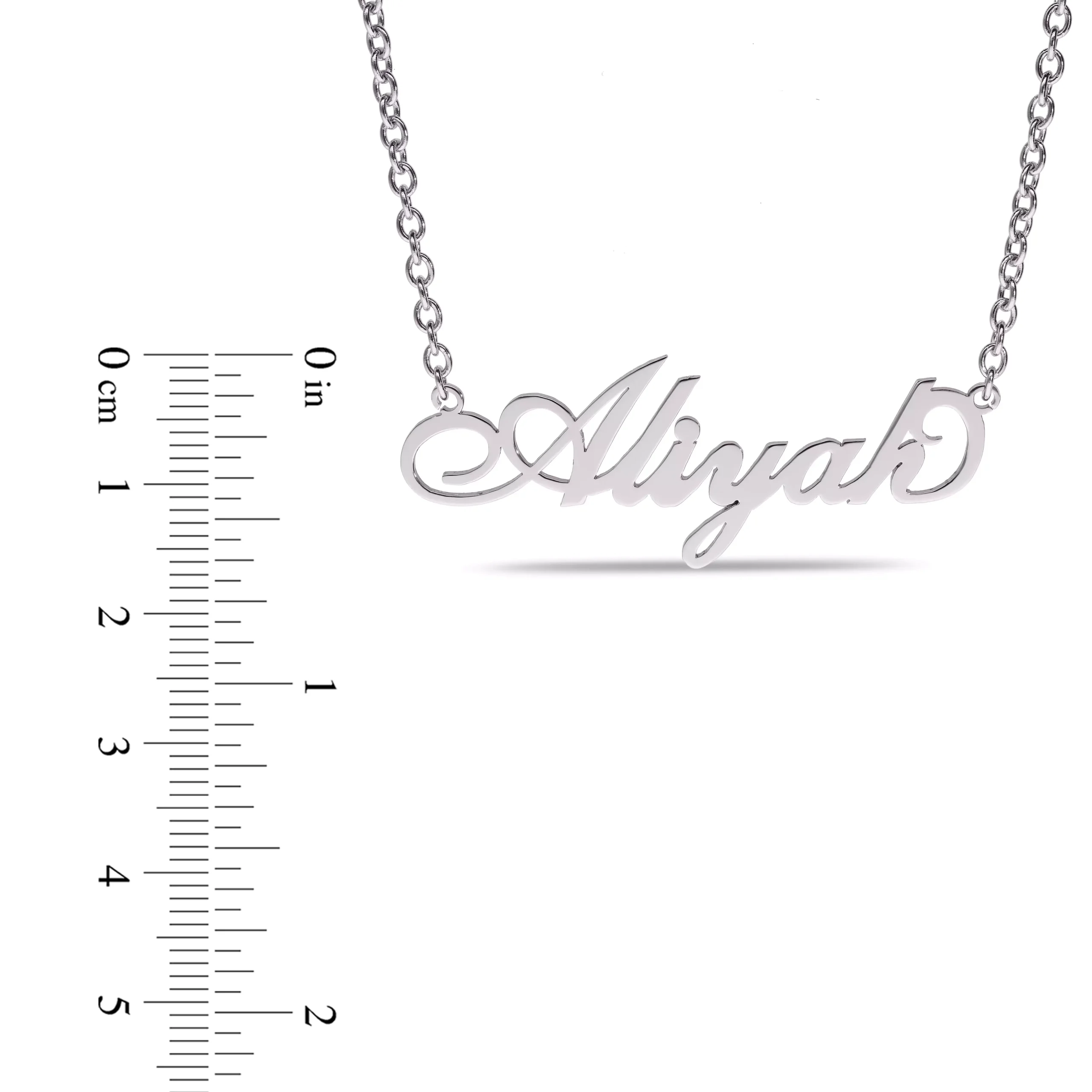 Personalised Stainless Steel Hypoallergic Carrie Style Name Necklace - Image 2