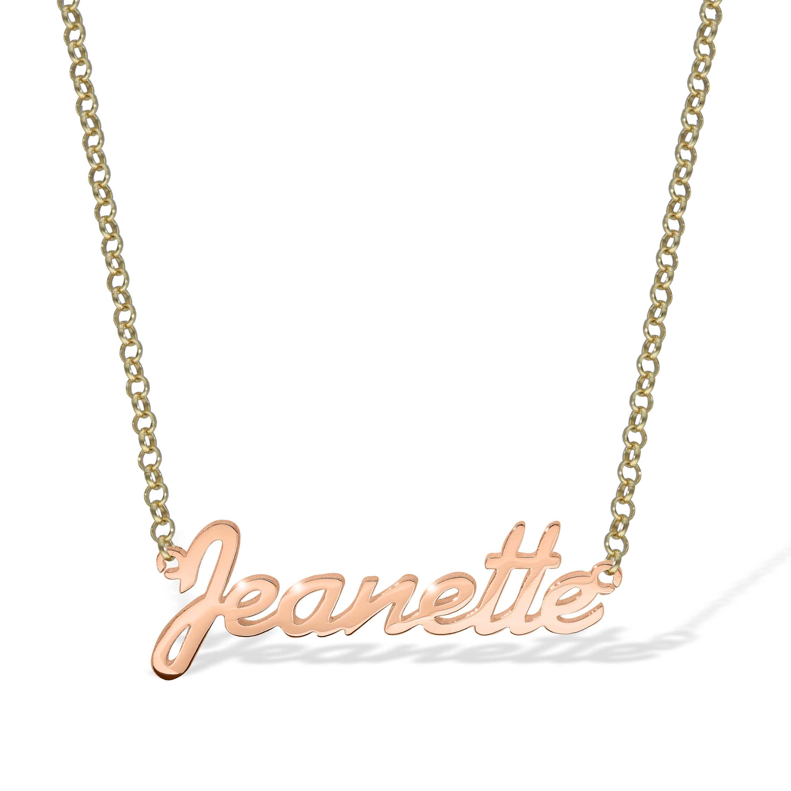 Rose Gold plated Sterling Silver Name Necklace SPPE328 - Image 5