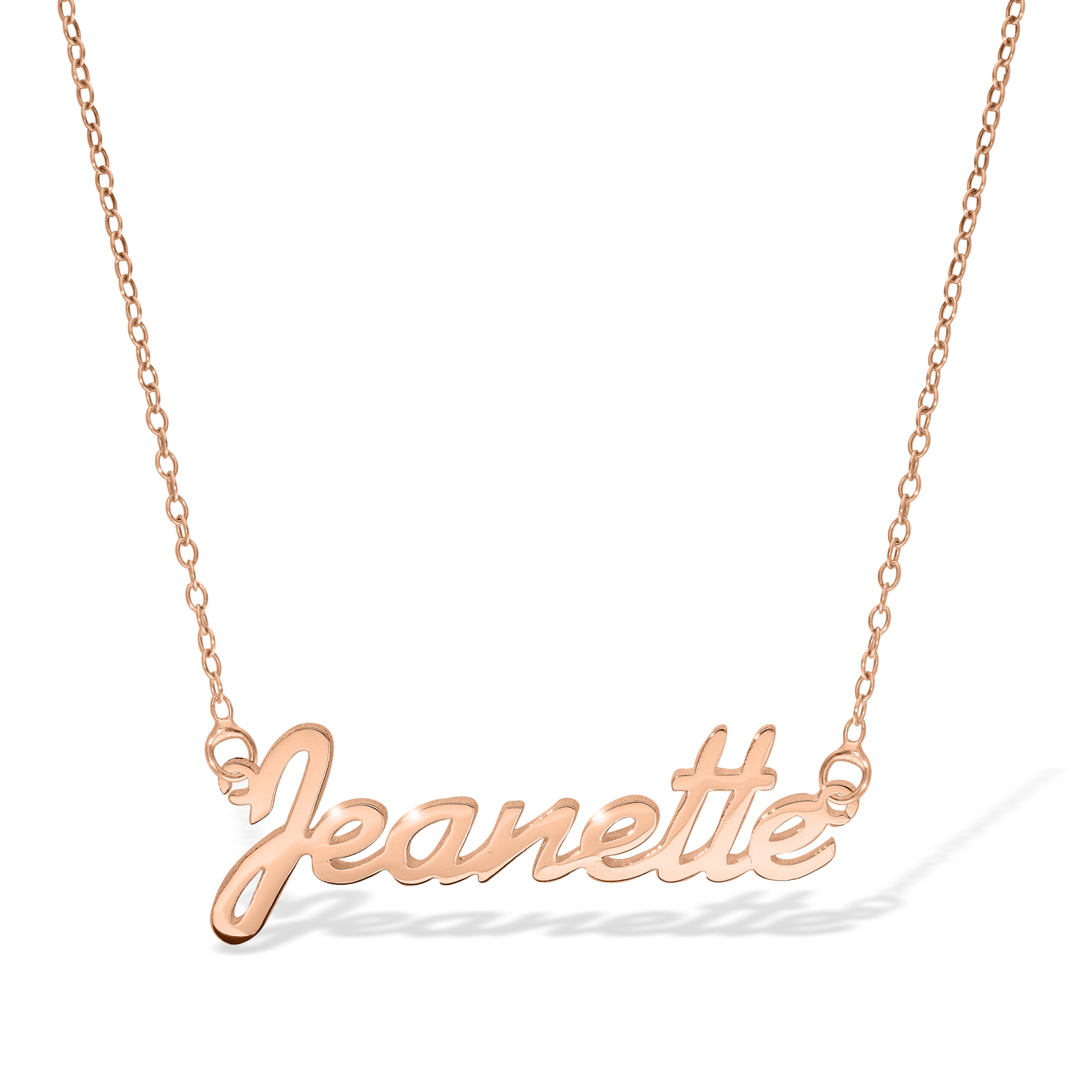 Rose Gold plated Sterling Silver Name Necklace SPPE328 - Image 6