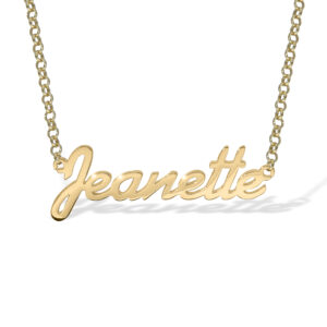 Yellow Gold plated Sterling Silver Name Necklace SYPE328